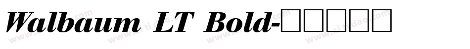 Walbaum LT Bold字体转换